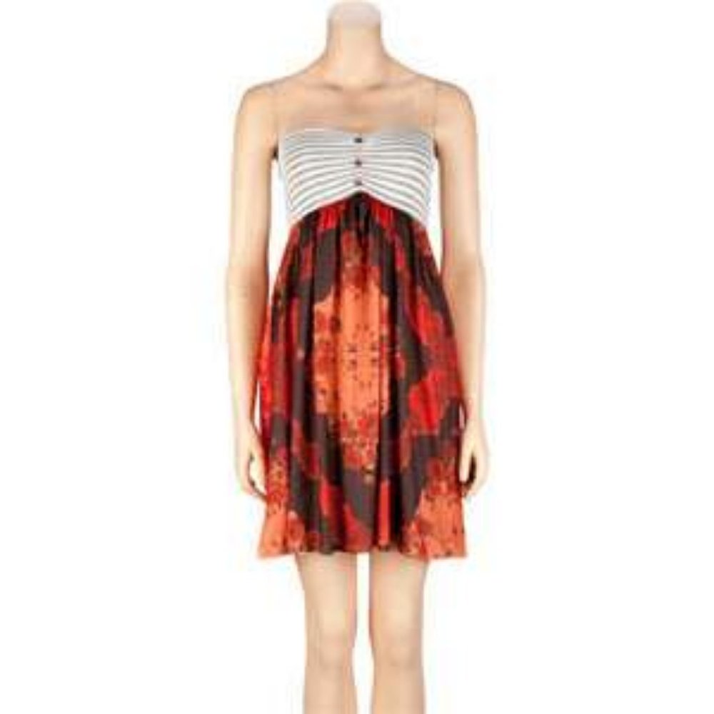 Crafty Couture  Strapless Mini Dress Size M Boho